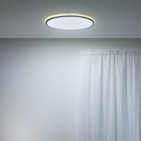 WiZ SuperSlim LED-Deckenleuchte CCT Ø55cm schwarz