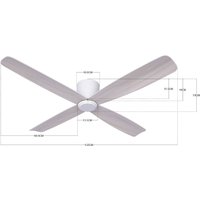 Beacon Deckenventilator Fraser weiß/eiche DC leise Ø 132 cm