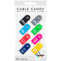 CABLE CANDY Cable Tag Mix - Kabelmanagement-Markierungen (Mehrfarbig)