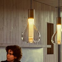 LZF Eris LED-Pendellampe Glas aluminium/elfenbein