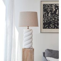 PR Home Spin Tischlampe Ø 30 cm braun/offwhite