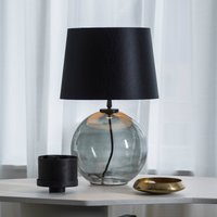 PR Home Jonna Tischlampe Ø 25 cm Rauchglas/schwarz