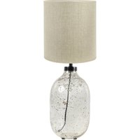 PR Home Groove Tischlampe Ø 40cm Glas/Leinen natur