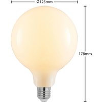 LED-Lampe E27 8W 2.700K G125 dimmbar opal 2er-Set