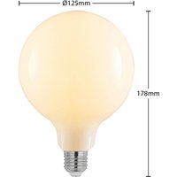 LED-Lampe E27 6W 2.700K G125 dimmbar opal 2er-Set