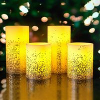 Pauleen Golden Glitter Candle LED-Kerze 4er Set