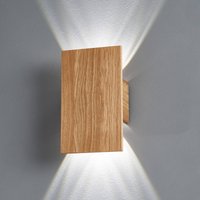 LED-Wandleuchte Shine-Wood eiche 4xLED 15x25cm