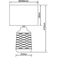 Tischlampe Ilysa Stoffschirm weiß