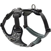 Hundegeschirr Hunter Divo Reflektierend Schwarz/Grau Größe S/M (52-68 cm)