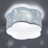 Deckenlampe Moony für Kinderzimmer pastellblau