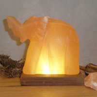 LED-Salzleuchte Elefant mit Sockel