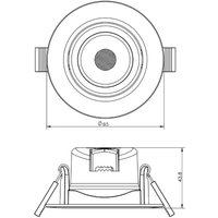 LED-Deckeneinbauleuchte SMD 68 230V