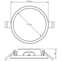 LED-Deckeneinbauleuchte Alya weiß Ø 12cm 2.700K