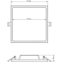 LED-Deckeneinbauleuchte Alya weiß 18x18cm  2.700 K