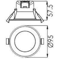 LED-Deckeneinbauleuchte Acrux weiß