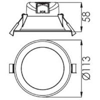 LED-Deckeneinbauleuchte Acrux weiß