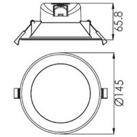 LED-Deckeneinbauleuchte Acrux weiß