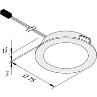 LED-Möbeleinbauleuchte Dynamic FAR 68 stahl 3W CCT