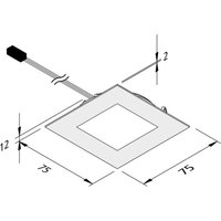 LED-Möbeleinbauleuchte Dynamic FAQ 68 stahl 3W CCT