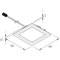 LED-Möbeleinbauleuchte Dynamic FAQ 58 stahl 3W CCT