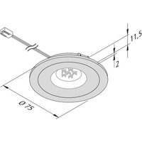 LED-Möbeleinbaustrahler AR 68 4W edelstahl 3.000K