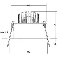 BRUMBERG Tirrel deep LED-Einbauspot on/off