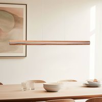 Quitani Elis LED-Hängelampe Nussbaum/nickel 148 cm