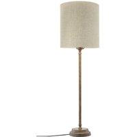 PR Home Tischlampe Kent beige/messing Schirm Celyn Zylinder