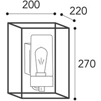 Außenwandleuchte Cubic³ 3363 messing antik/klar