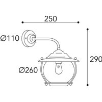 Außenwandlampe Betulle 2060 messing antik