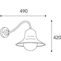 Außenwandlampe Campanula 2093 messing antik/klar