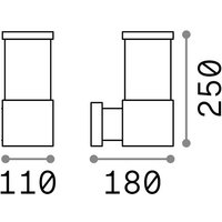 Ideal Lux Außenwandleuchte Tronco anthrazit