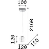 Ideal Lux LED-Hängelampe Diamond 1-flammig