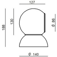 Stilnovo Gravitino LED-Wandlampe drehbar schwarz