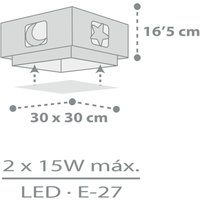 Dalber Moonlight Kinder-Deckenlampe 1-flammig grau