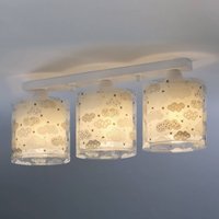 Deckenlampe Clouds für Kinderzimmer 3-flammig grau