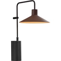 Bover Platet A01 LED-Außenwandlampe Schirm braun