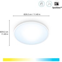 WiZ SuperSlim LED-Deckenleuchte CCT Ø29cm weiß