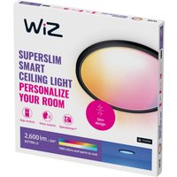 WiZ SuperSlim LED-Deckenleuchte RGBW Ø42cm schwarz