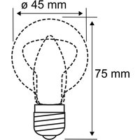 LED-Lampe E27 5W Tropfen 2.700K matt