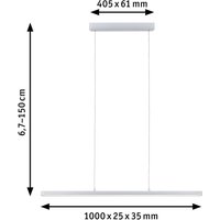 Paulmann Lento Pendel 43W chrom dim CCT Bluetooth