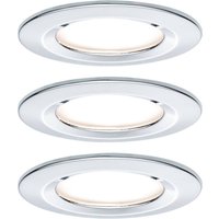 Paulmann LED-Einbauspot Nova Coin 3er chrom rund dimmbar