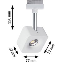 Paulmann URail Cube LED-Spot dimmbar 2.700K weiß