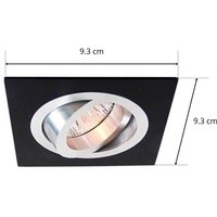 Niedervolt-Einbaustrahler Alu/Schwarz