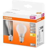 OSRAM Classic A LED-Lampe E27 11W 2.700K matt 2er