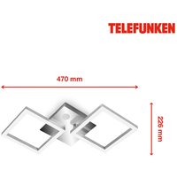 LED-Sensor-Deckenleuchte Frame chrom/alu 47x23cm