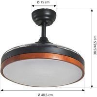 Lindby LED-Deckenventilator Oras