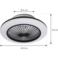 Lindby LED-Deckenventilator Mamuti