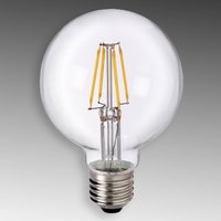 LED-Globelampe E27 6W 827 G80 Filament klar