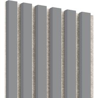 Lamellenleisten aus MDF auf Filz 275 x 30 cm Grau/Beige